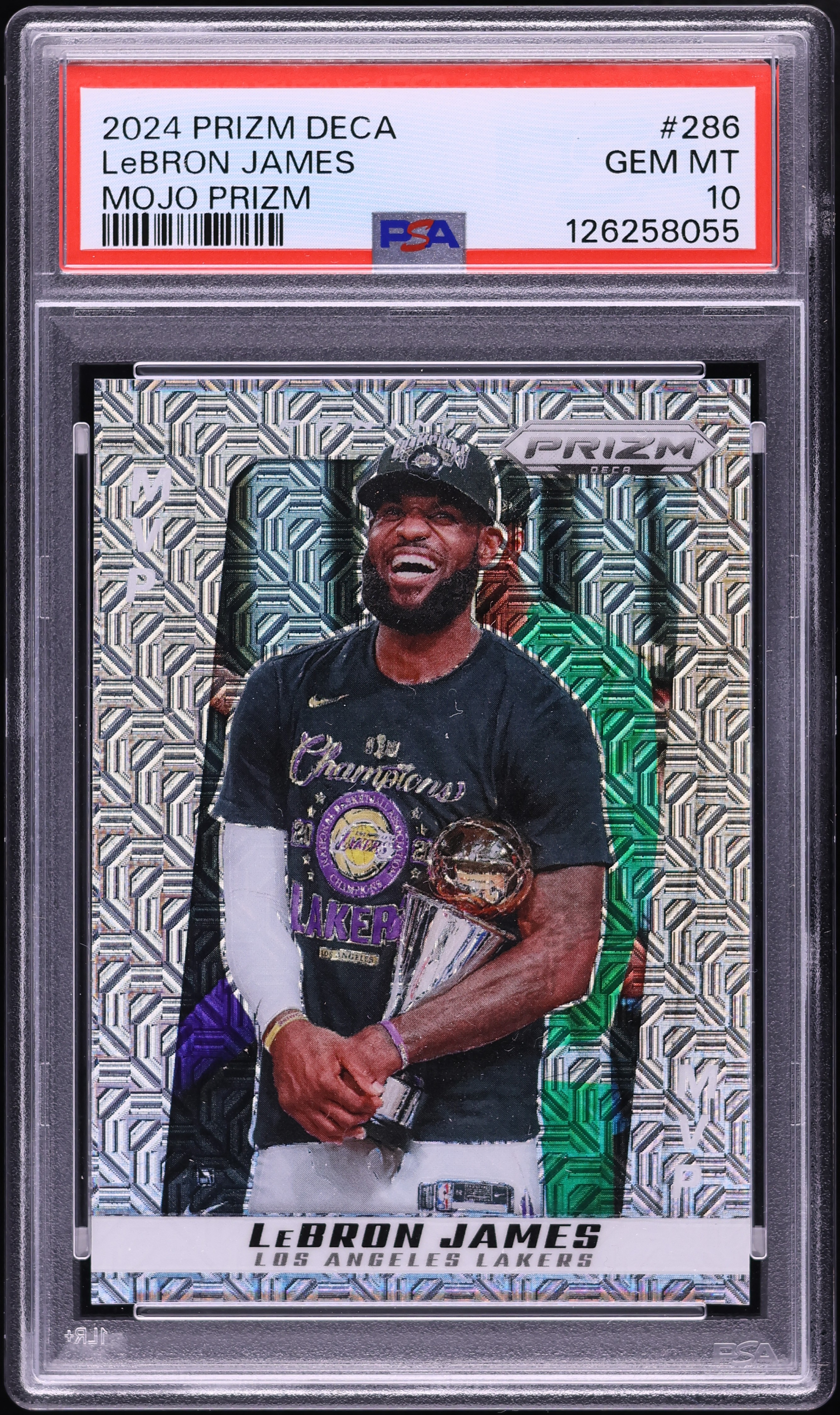 2024 Panini Prizm Deca Mojo LeBron James /25 #286 PSA 10 GEM MINT