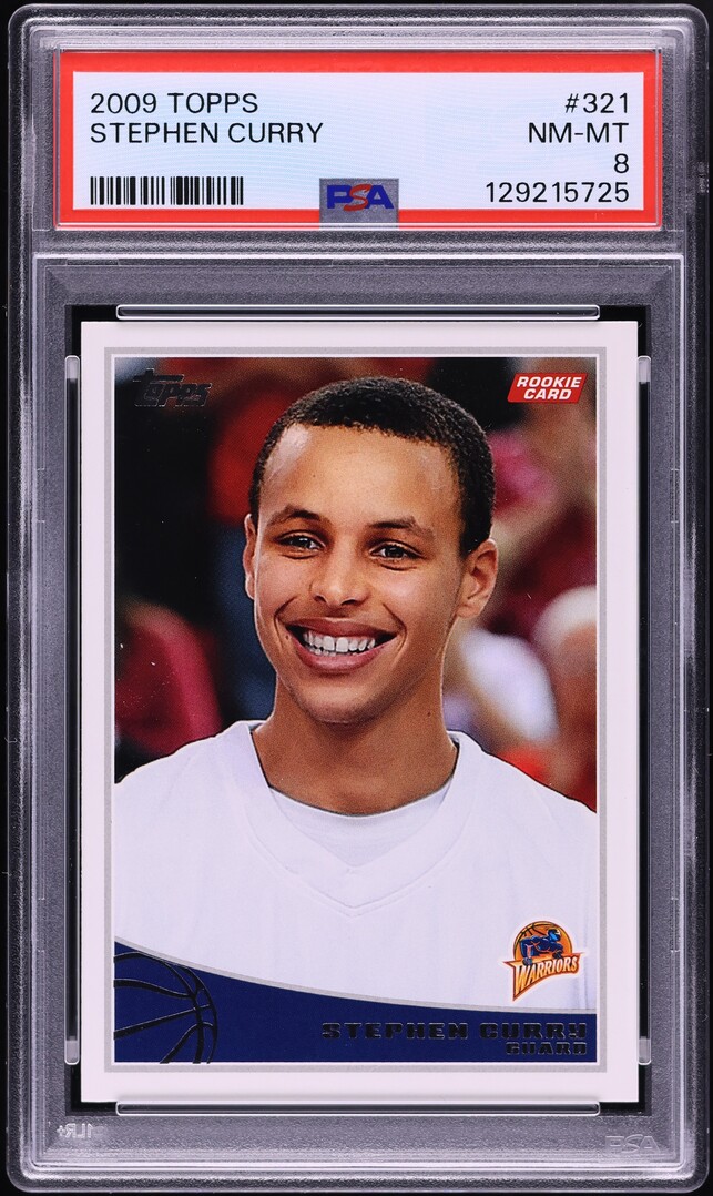 2009 Topps Basketball Stephen Curry ROOKIE #321 PSA 8 NM-MT