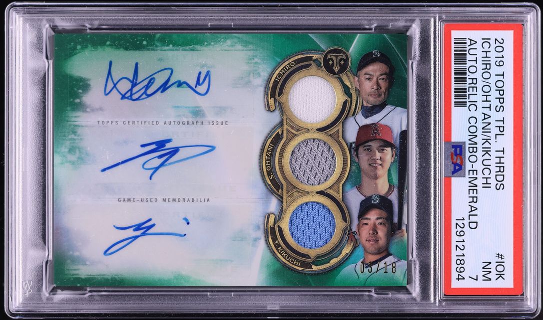 イチロー TRIPLE THREADS RELICS LEGEND 2019 Topps Triple Threads Emerald Ichiro Shohei Ohtani Kikuchi