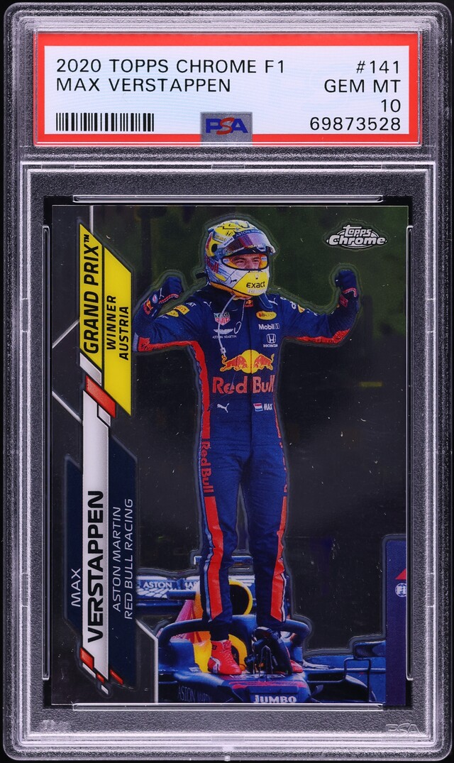 2020 Topps Chrome Formula 1 F1 Max Verstappen ROOKIE #141 PSA 10 GEM MINT