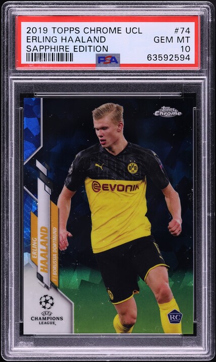 2019 Topps Now Bundesliga Erling Haaland ROOKIE #144 PSA 10 GEM
