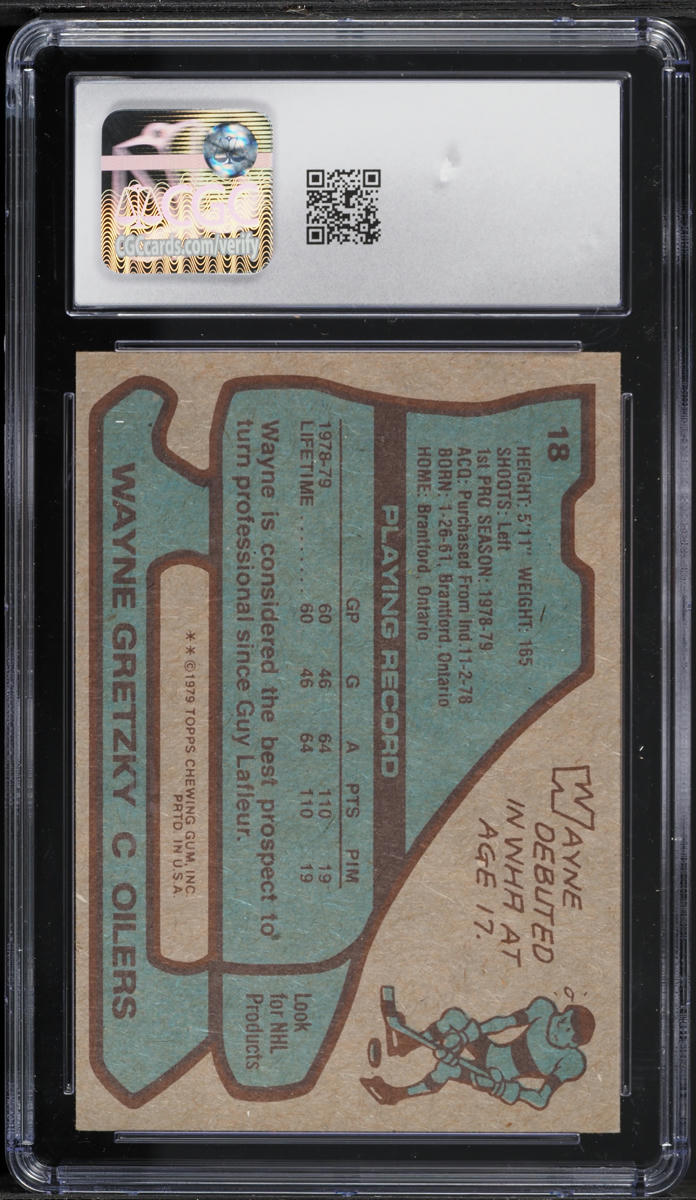 1979 Topps Hockey Wayne Gretzky ROOKIE #18 CGC 7 NRMT