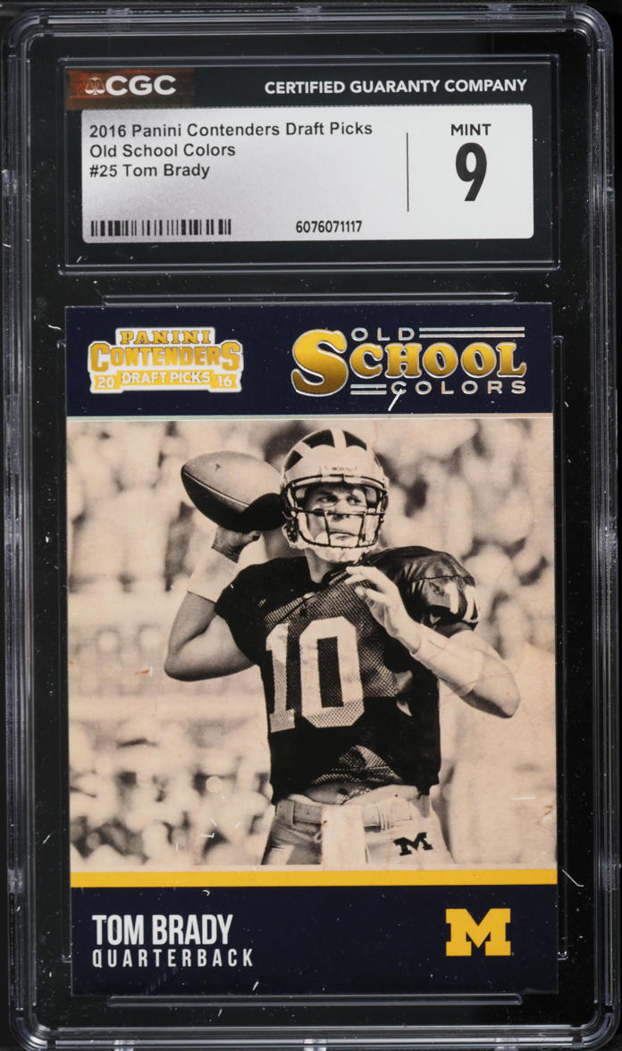 2016 Panini Contenders Draft Picks Old School Colors Tom Brady #25 CGC 9 MINT