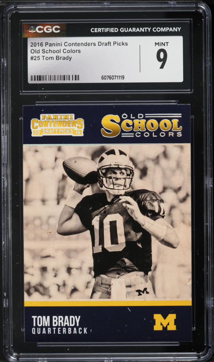 2016 Panini Contenders Draft Picks Old School Colors Tom Brady #25 CGC 9 MINT