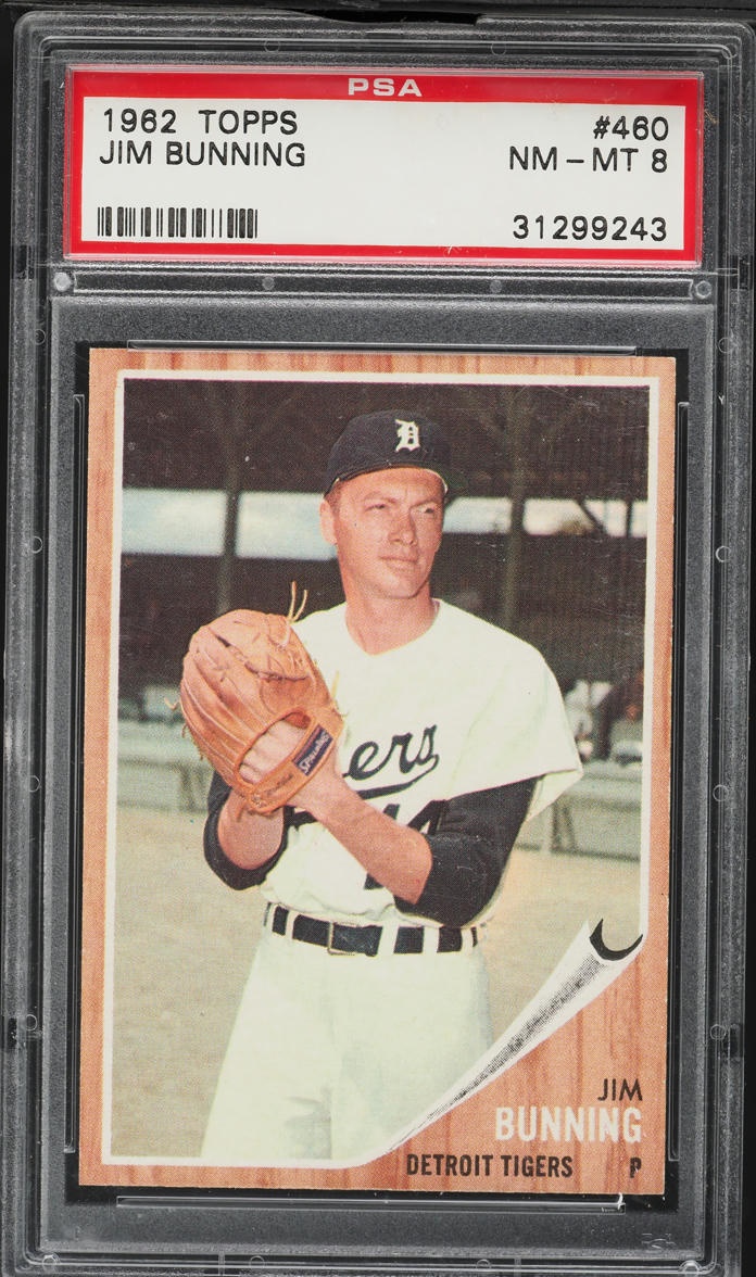 1962 Topps Jim Bunning #460 PSA 8 NM-MT