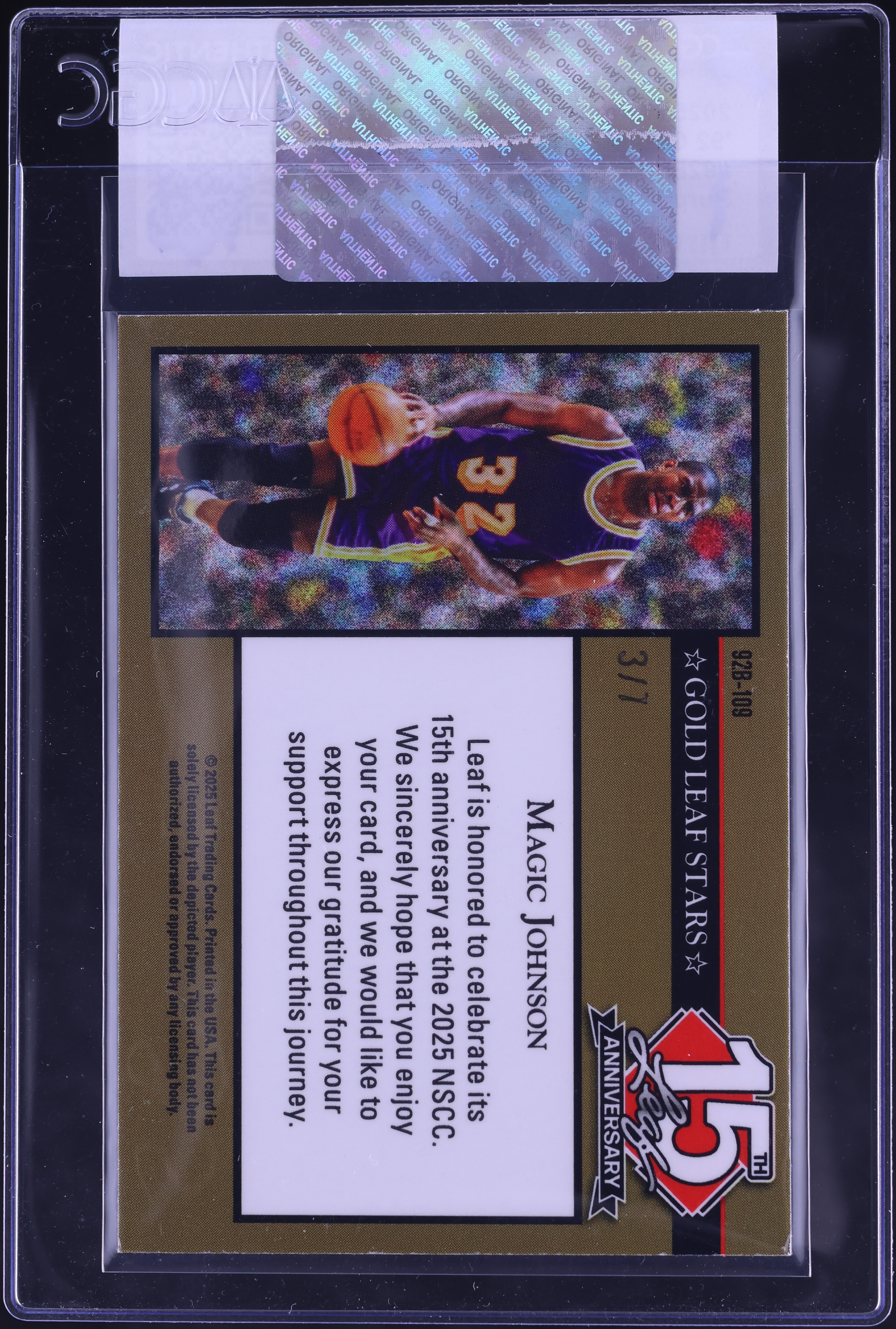 2025 Leaf 15th Anniversary '92 Gold Stars Purple Lava Magic