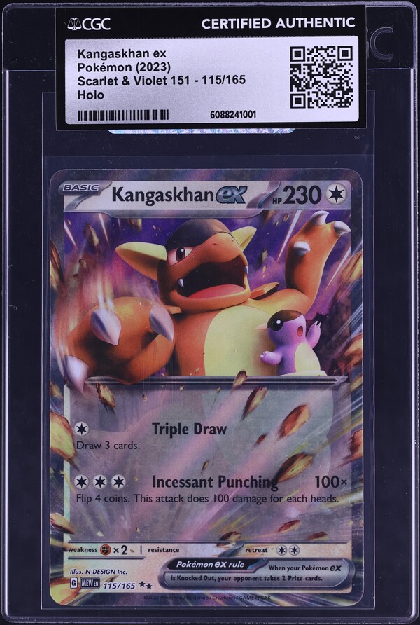 2023 Pokemon Scarlet & Violet 151 Holo Kangaskhan ex #115 CGC AUTH