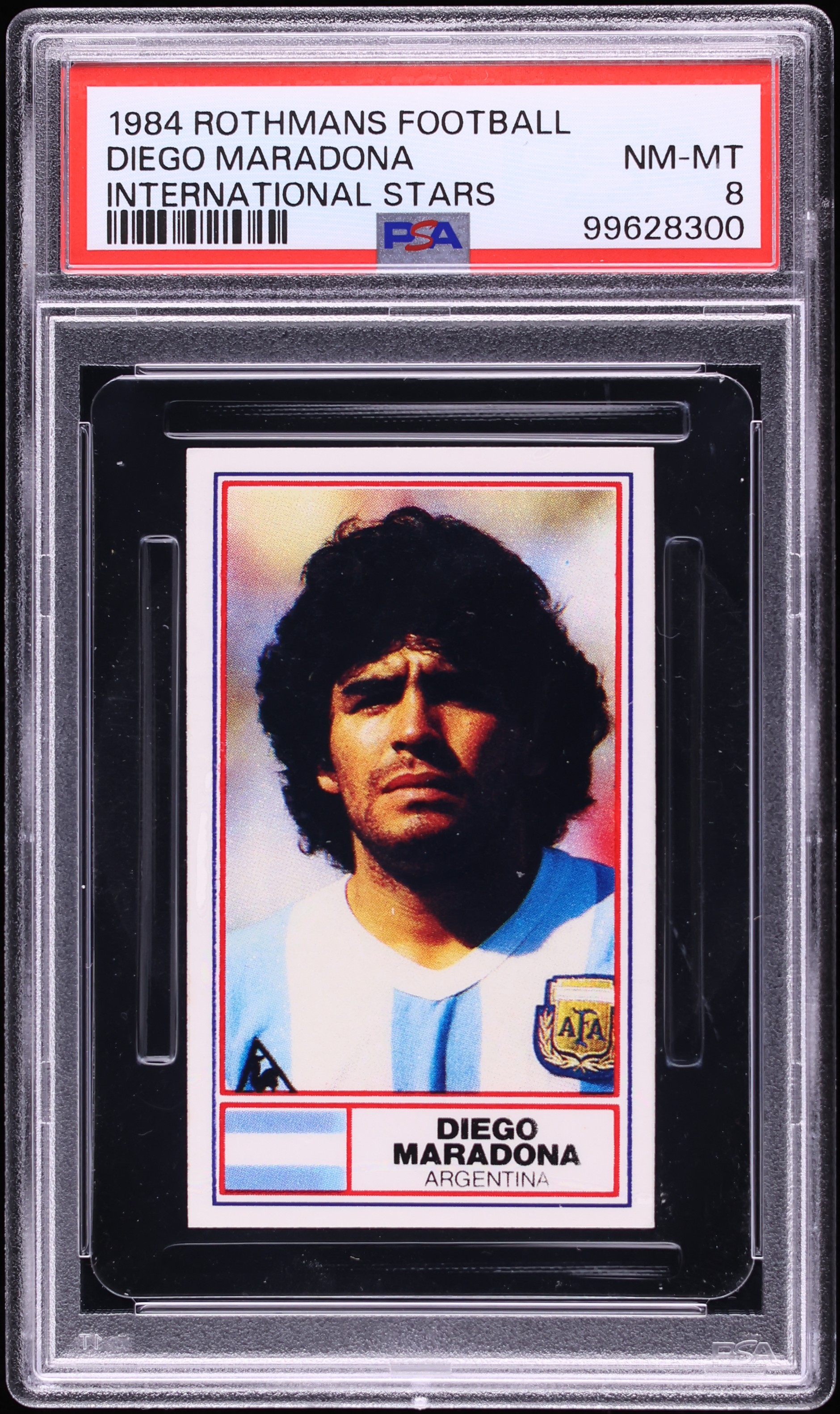 1984 Rothmans Football International Stars Diego Maradona PSA 8 NM