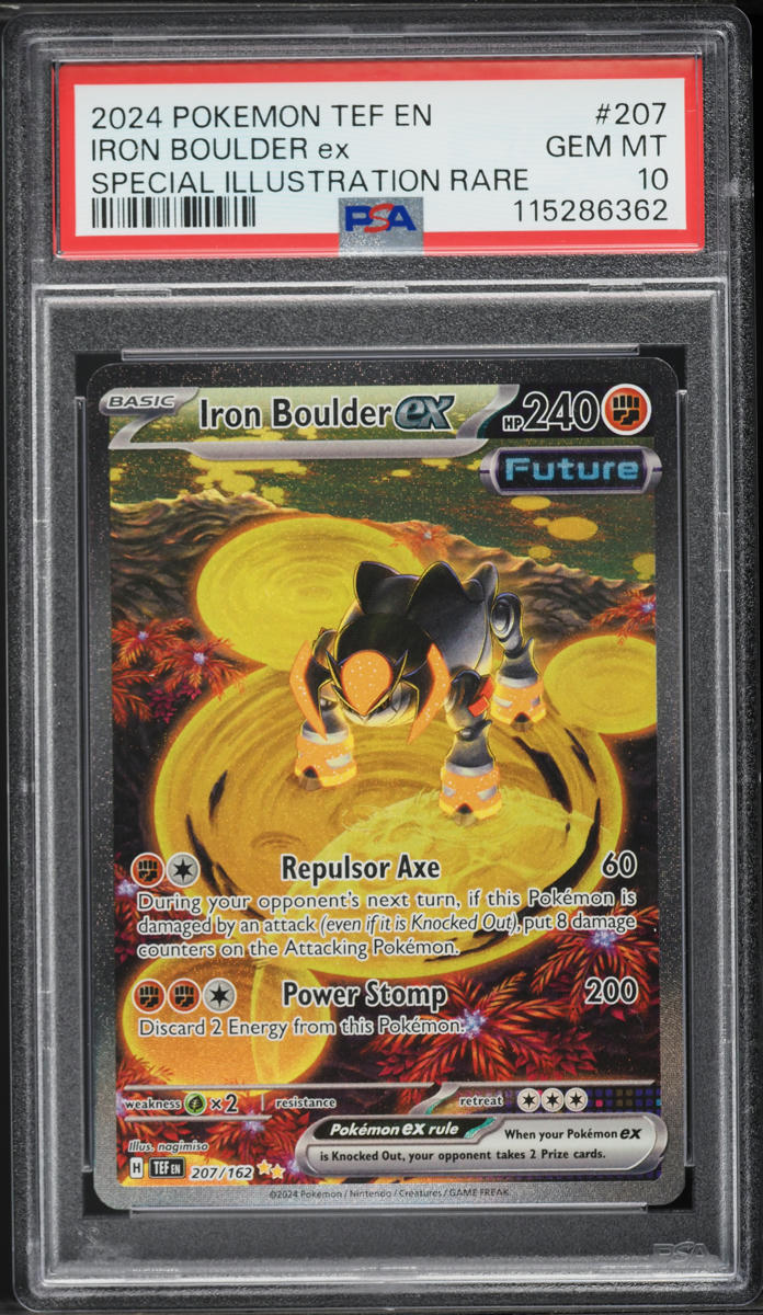 2024 Pokemon Scarlet & Violet Temporal Forces SIR Iron Boulder ex #207 PSA 10 GEM MINT