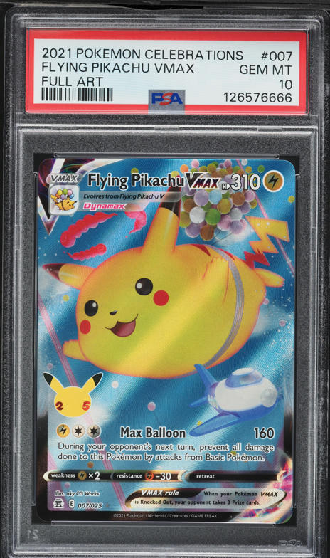 2021 Pokemon Sword & Shield Celebrations Full Art Flying Pikachu VMAX #7  CGC 9.5 MINT+ on Fanatics Collect
