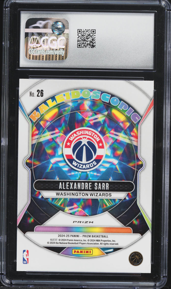 2024 Panini Prizm Kaleidoscopic Silver Alexandre Sarr ROOKIE #26 CGC 10 GEM MINT
