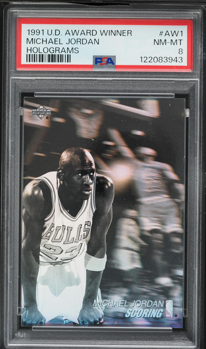 1991 Upper Deck Award Winner Holograms Michael Jordan #AW1 PSA 8 NM-MT
