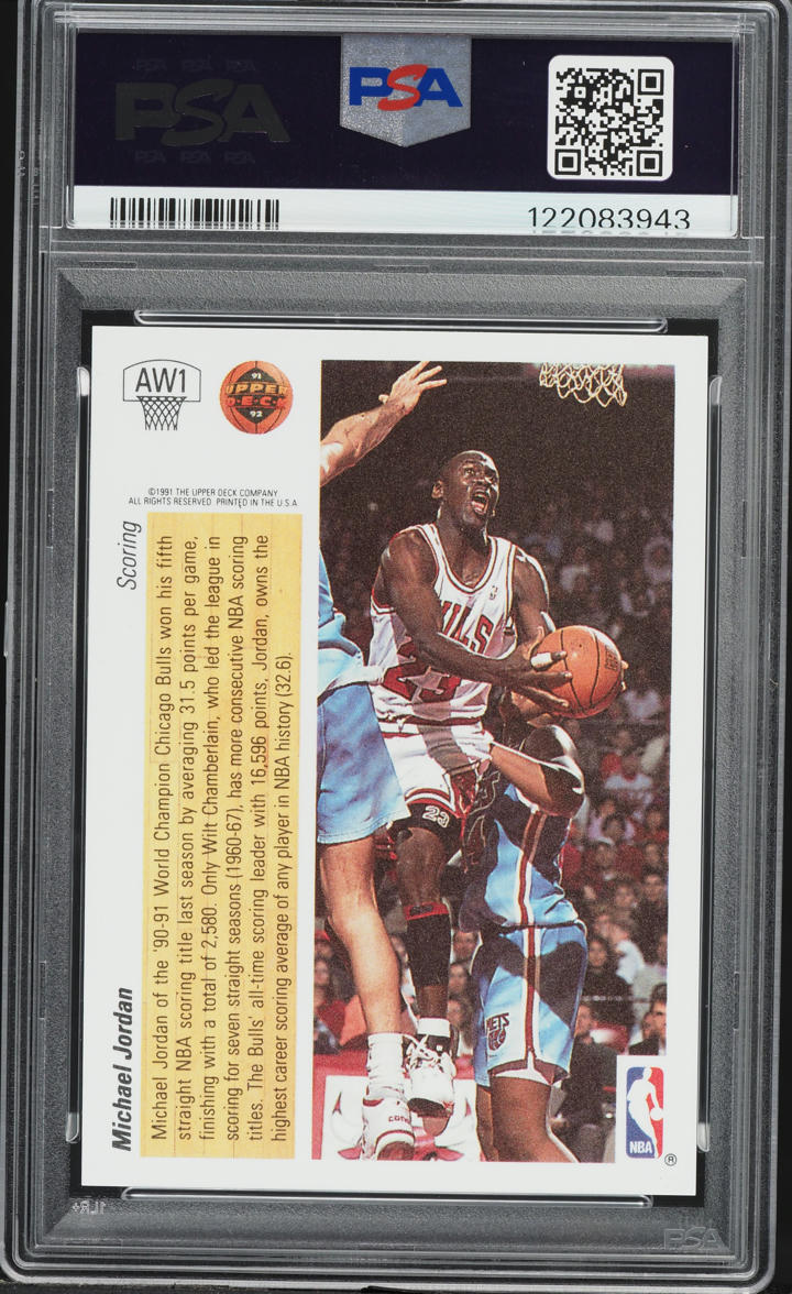 1991 Upper Deck Award Winner Holograms Michael Jordan #AW1 PSA 8 NM-MT