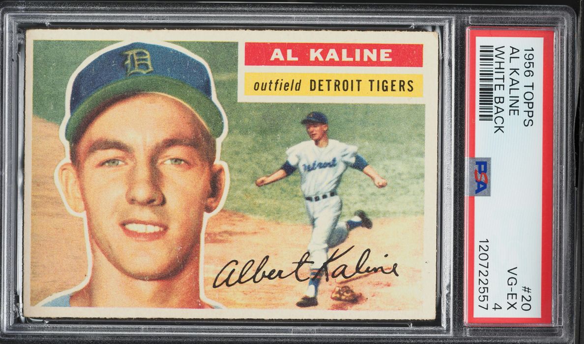 1956 Topps Al Kaline WHITE BACK #20 PSA 4 VGEX