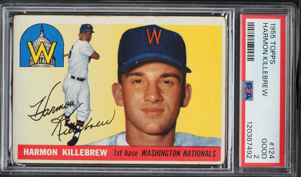 1955 Topps Harmon Killebrew ROOKIE #124 PSA 2 GD