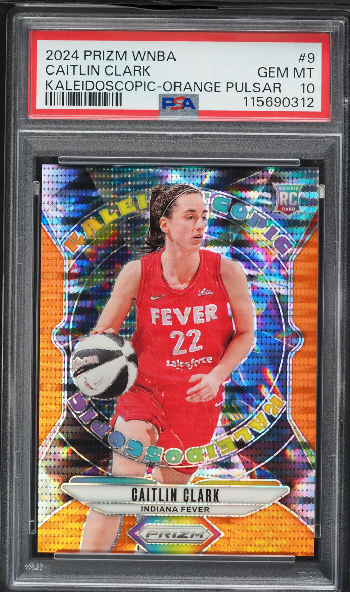 2024 Panini Prizm WNBA Kaleidoscopic Orange Pulsar Caitlin Clark ROOKIE /75 PSA 10 GEM MINT