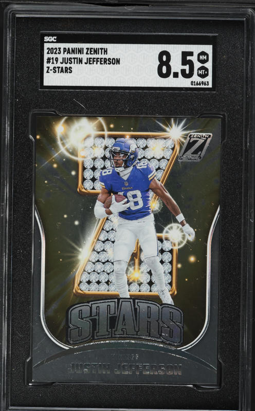 2023 Panini Zenith Z-Stars Justin Jefferson #19 SGC 8.5 NM-MT+ on