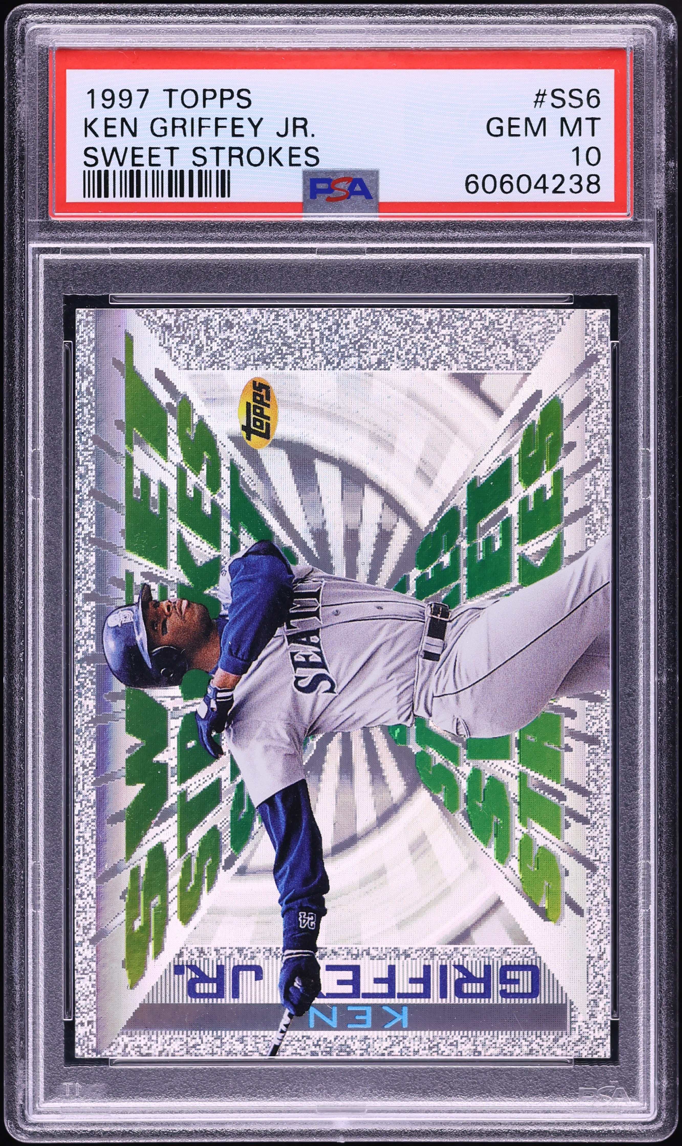 1997 Topps Sweet Strokes Ken Griffey Jr. #SS6 PSA 10 GEM MINT on 