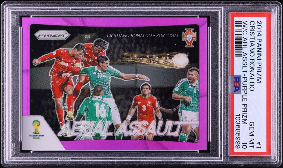 2014 Panini Prizm World Cup Aerial Assault Purple Cristiano