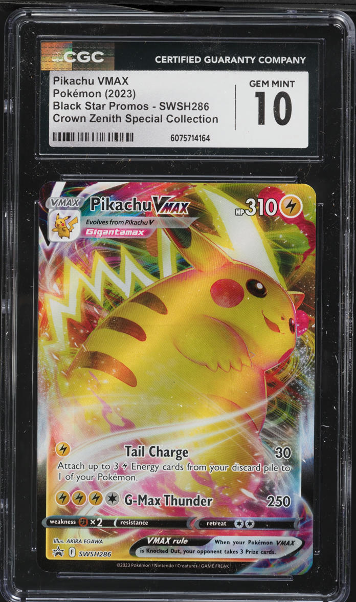 2023 Pokemon Sword & Shield Promo Crown Zenith Pikachu VMAX #286 CGC 10 GEM  MINT on Fanatics Collect