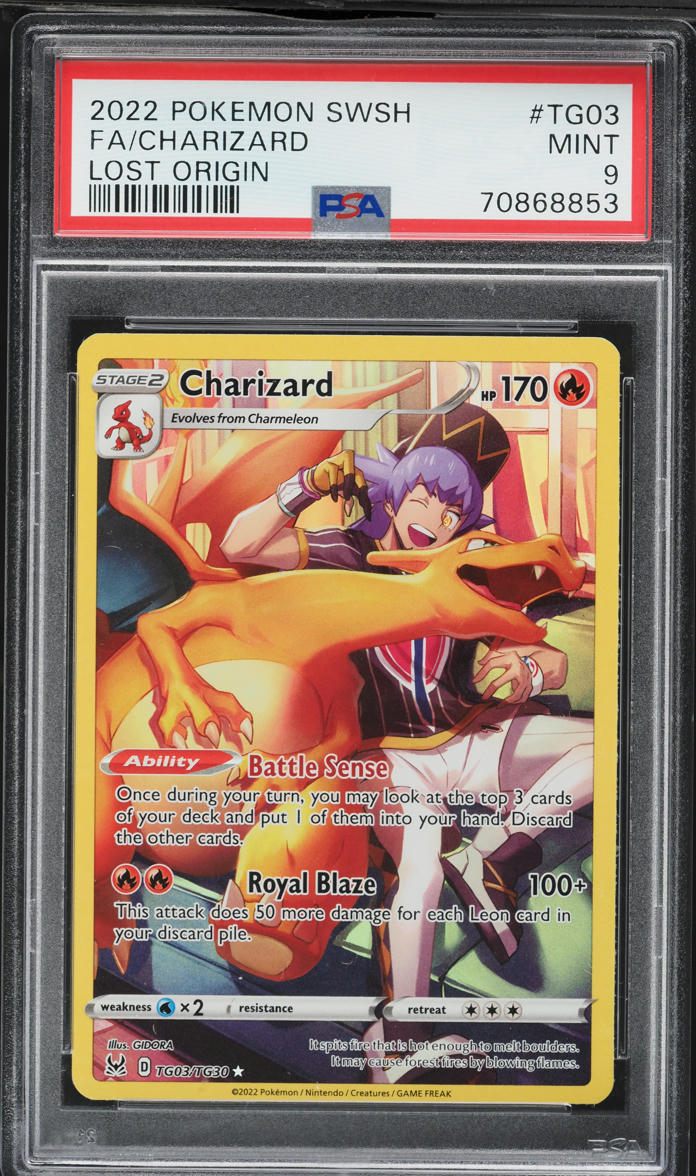 2022 Pokemon Sword & Shield Lost Origin CHR Charizard #TG03 PSA 9 MINT