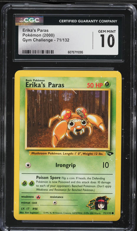 2000 Pokemon Gym Challenge Erika's Paras #71 CGC 10 GEM MINT