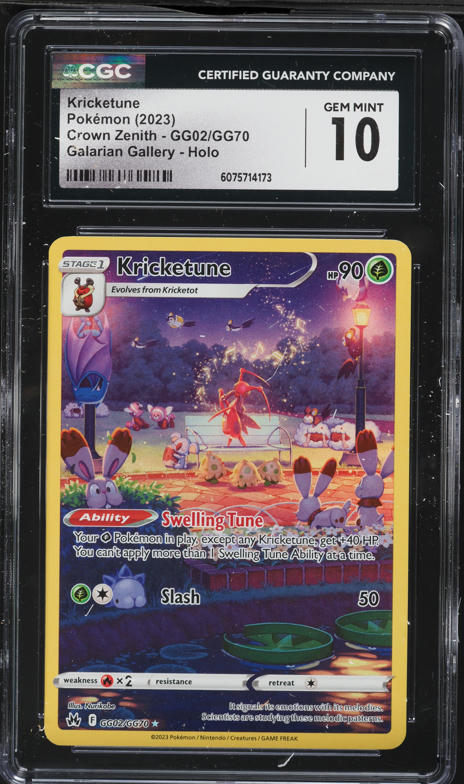 2023 Pokemon SWSH Crown Zenith Full Art Kricketune #GG02 CGC 10 GEM MINT on  Fanatics Collect