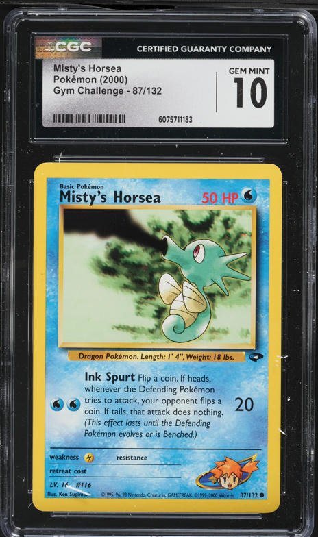 first edition horsea pokemon card Misty's 1st that attack does nothing Horsea - XY - Primal