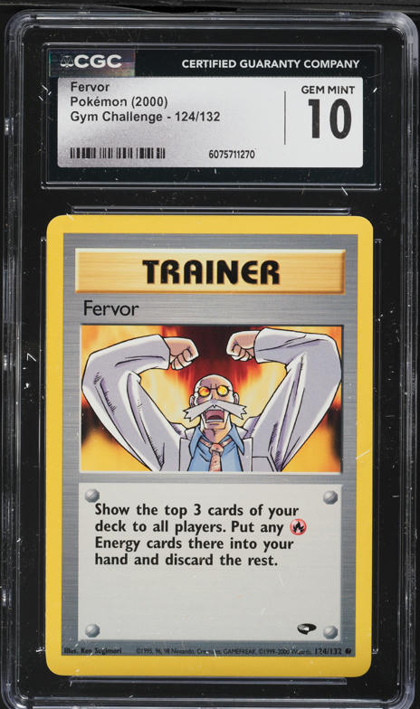 2000 Pokemon Gym Challenge Fervor #124 CGC 10 GEM MINT