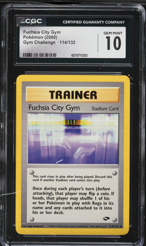 2000 Pokemon Gym Challenge Fuchsia City Gym #114 CGC 10 GEM MINT