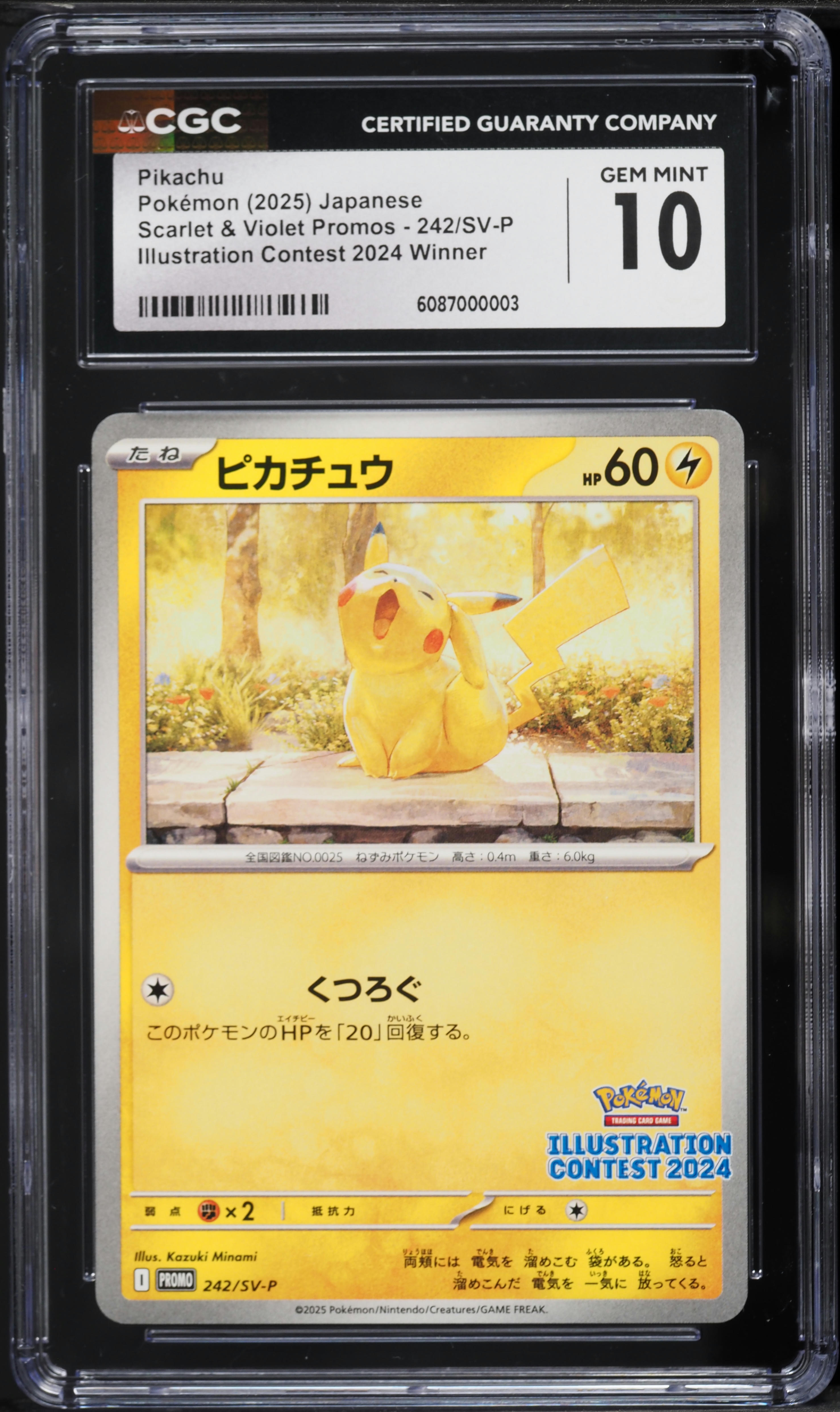 2025 Pokemon Japanese SV Promo Illustration Contest Winner Pikachu