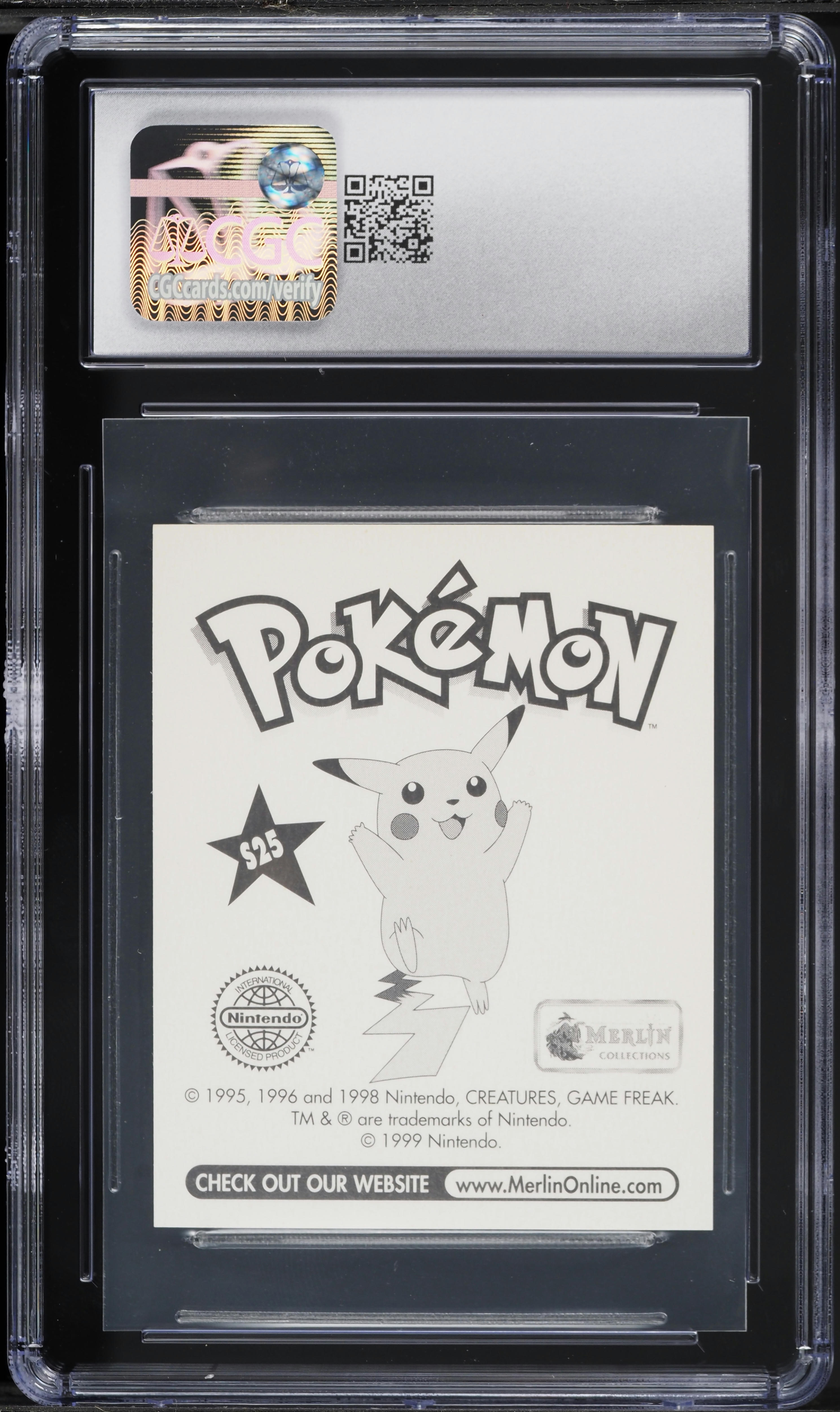 1998 Pokemon Merlin Stickers Series 1 Special Glitter Mew #S25 CGC