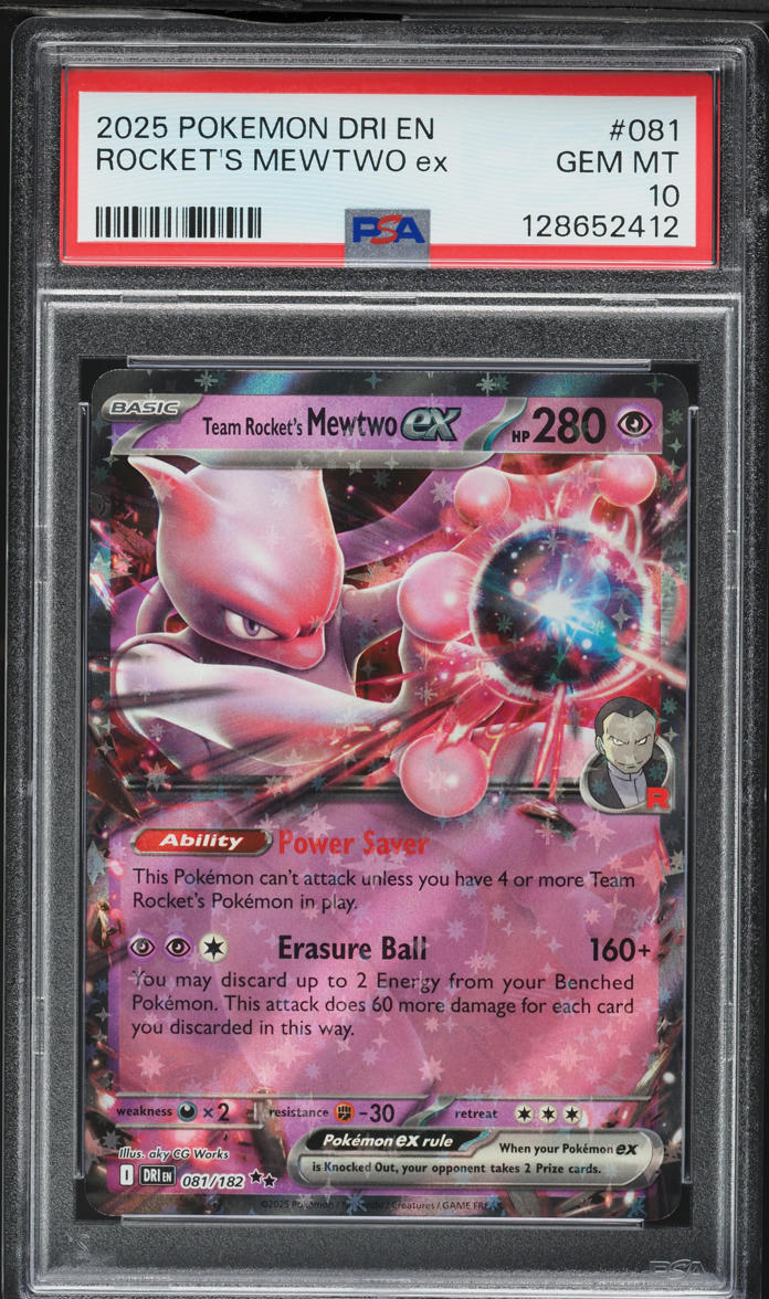 2025 Pokemon Destined Rivals Rocket's Mewtwo Ex #081 PSA 10 GEM MINT on  Fanatics Collect