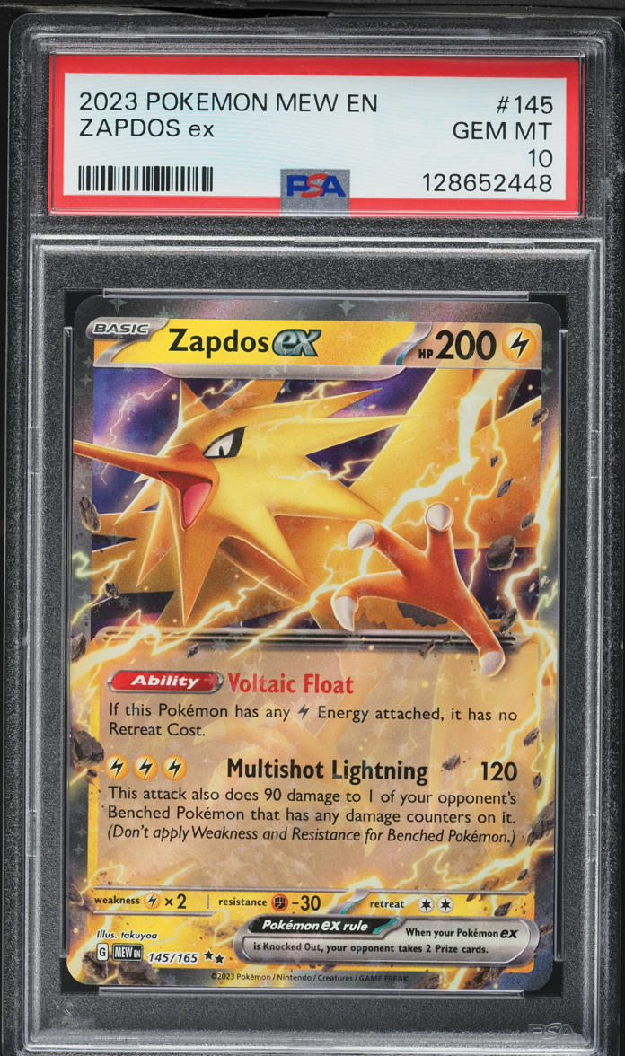 2023 Pokemon Scarlet & Violet 151 Zapdos ex #145 PSA 10 GEM MINT