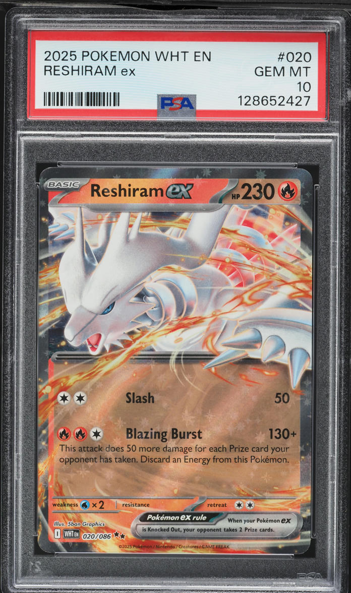 2025年 ポケモンカード RESHIRAM ex #168 GEM MT 10 PSA10】2025 ポケモンカード Reshiram ex & Zekrom Reshiram & Zekrom