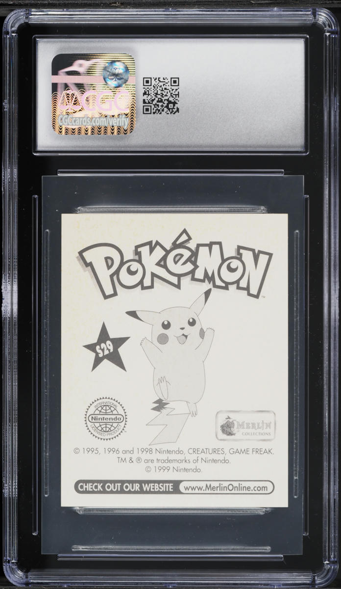 1998 Pokemon Merlin Sticker Series 1 Special Glitter Ash & Pikachu