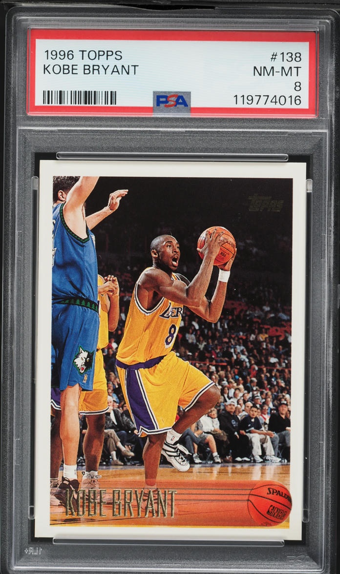 1996 Topps Basketball Kobe Bryant ROOKIE #138 PSA 8 NM-MT