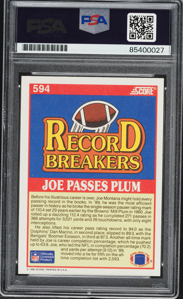 Joe Montana Signed Autographed Trading Card AUTO PSA/DNA AUTH