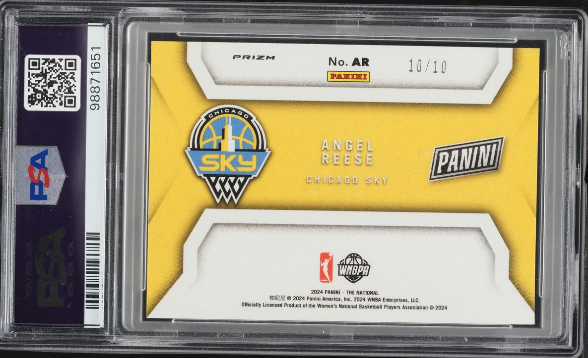 2024 Panini National Sports Convention VIP Gold Color Blast Silver Angel Reese RC 10/10 PSA 10