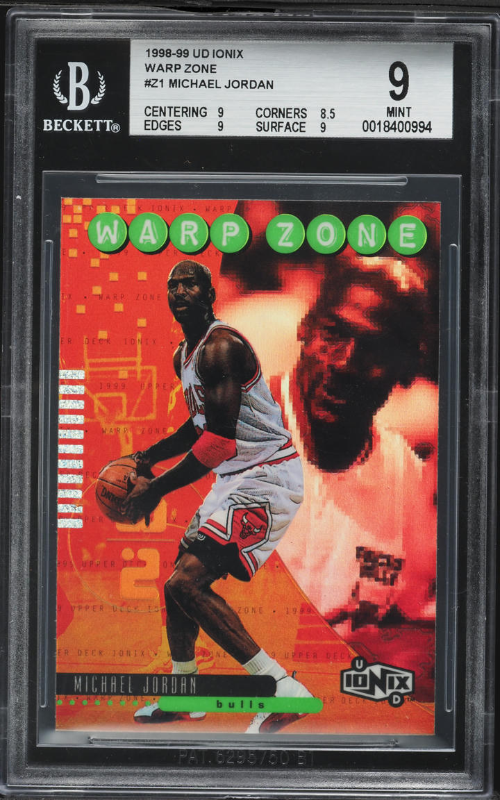 1998 Upper Deck Ionix Warp Zone Michael Jordan #Z1 BGS 9 MINT