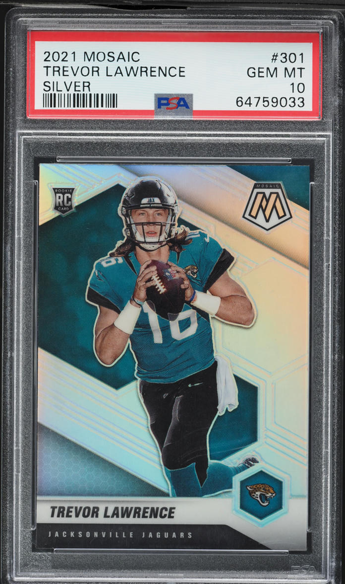 2021 Panini Mosaic Silver Trevor Lawrence ROOKIE #301 PSA 10 GEM MINT