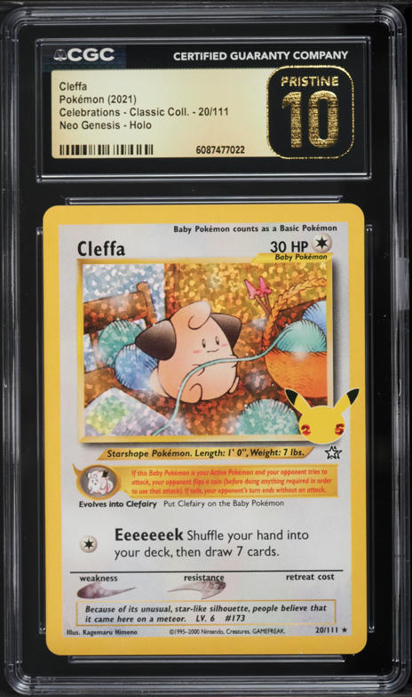 2021 Pokemon Sword & Shield Celebrations Classic Holo Cleffa #20 CGC 10  PRISTINE on Fanatics Collect