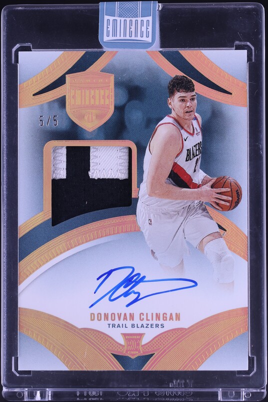 2024 Panini Eminence Gold Donovan Clingan ROOKIE PATCH AUTO 5/5