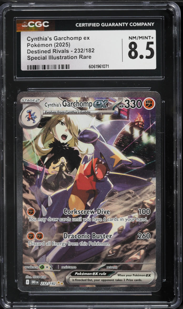 2025 Pokemon Scarlet & Violet Destined Rivals SIR Cynthia's Garchomp ex #232 CGC 8.5 NM-MT+