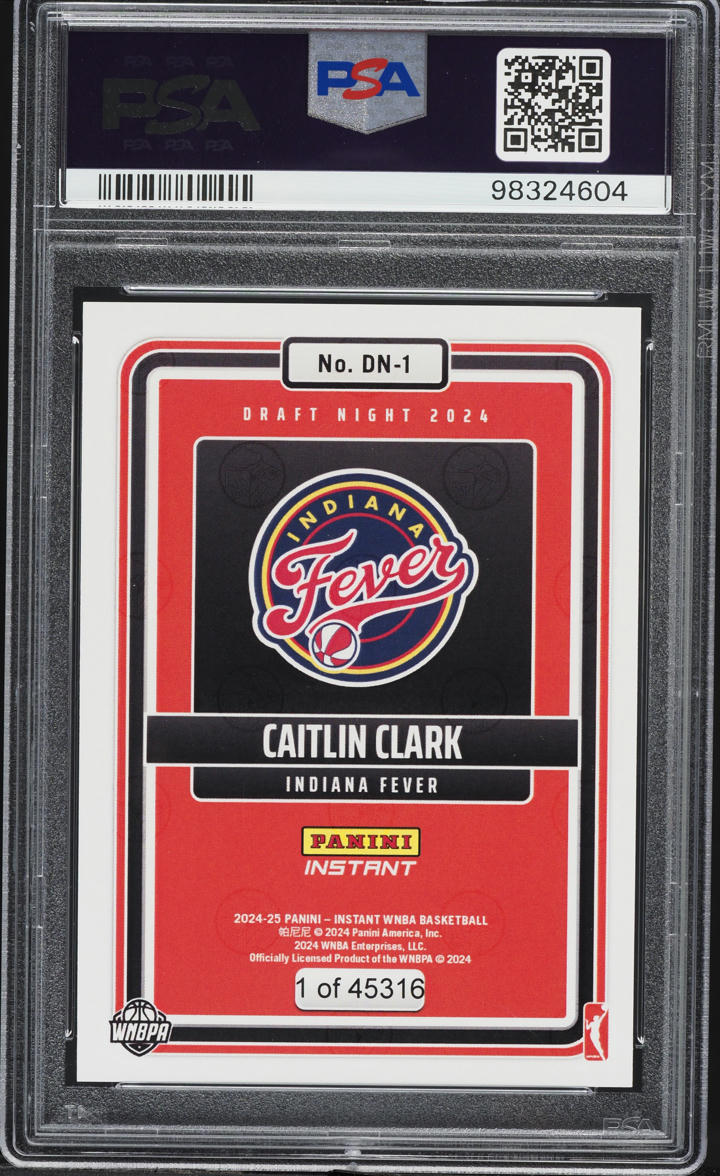 2024 Panini Instant WNBA Draft Night Caitlin Clark ROOKIE /45316 #DN-1 PSA 10 GEM MINT
