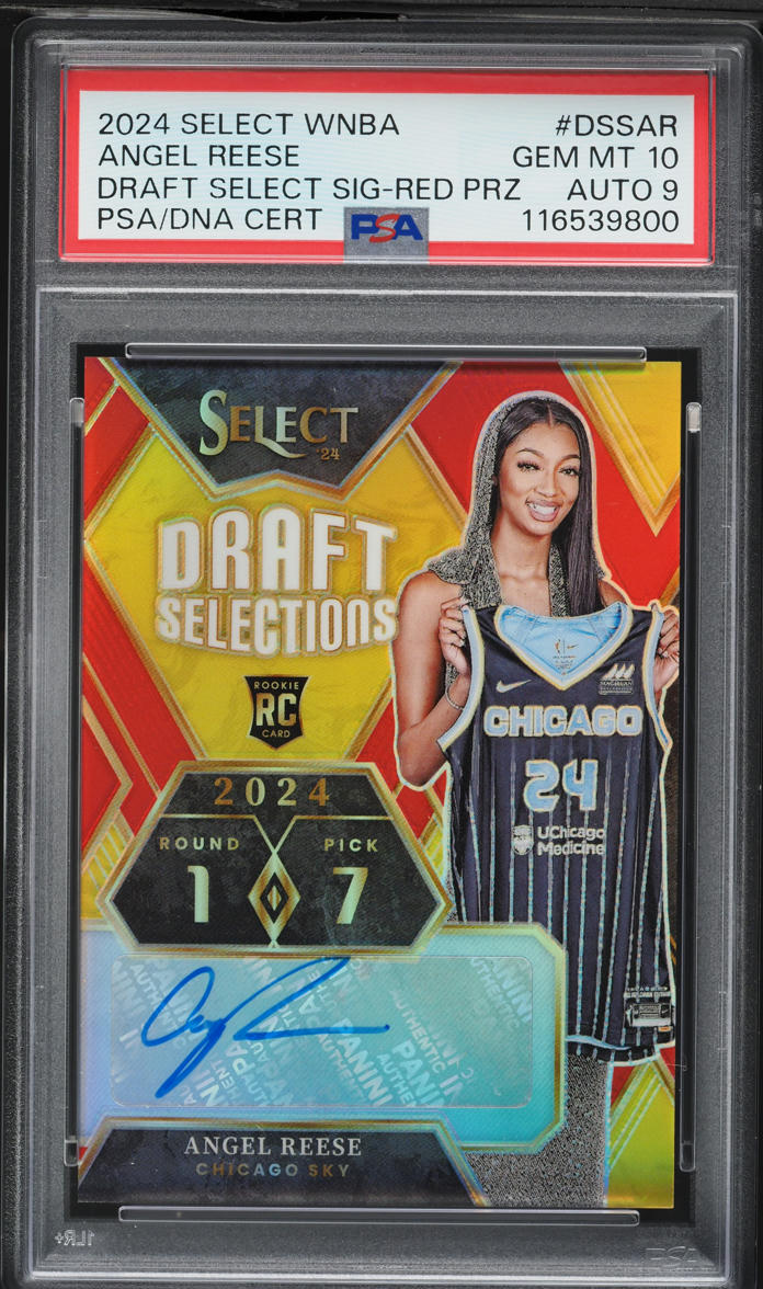 2024 Select WNBA Draft Selections Red Prizm Angel Reese ROOKIE AUTO DNA 9 /99 #DSS-AR PSA 10