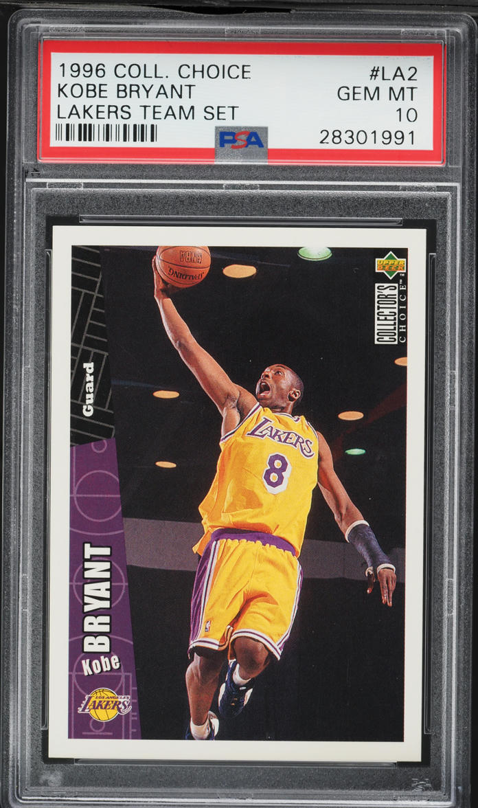 1996 Collector's Choice Lakers Team Set Kobe Bryant ROOKIE #LA2 PSA 10 GEM MINT