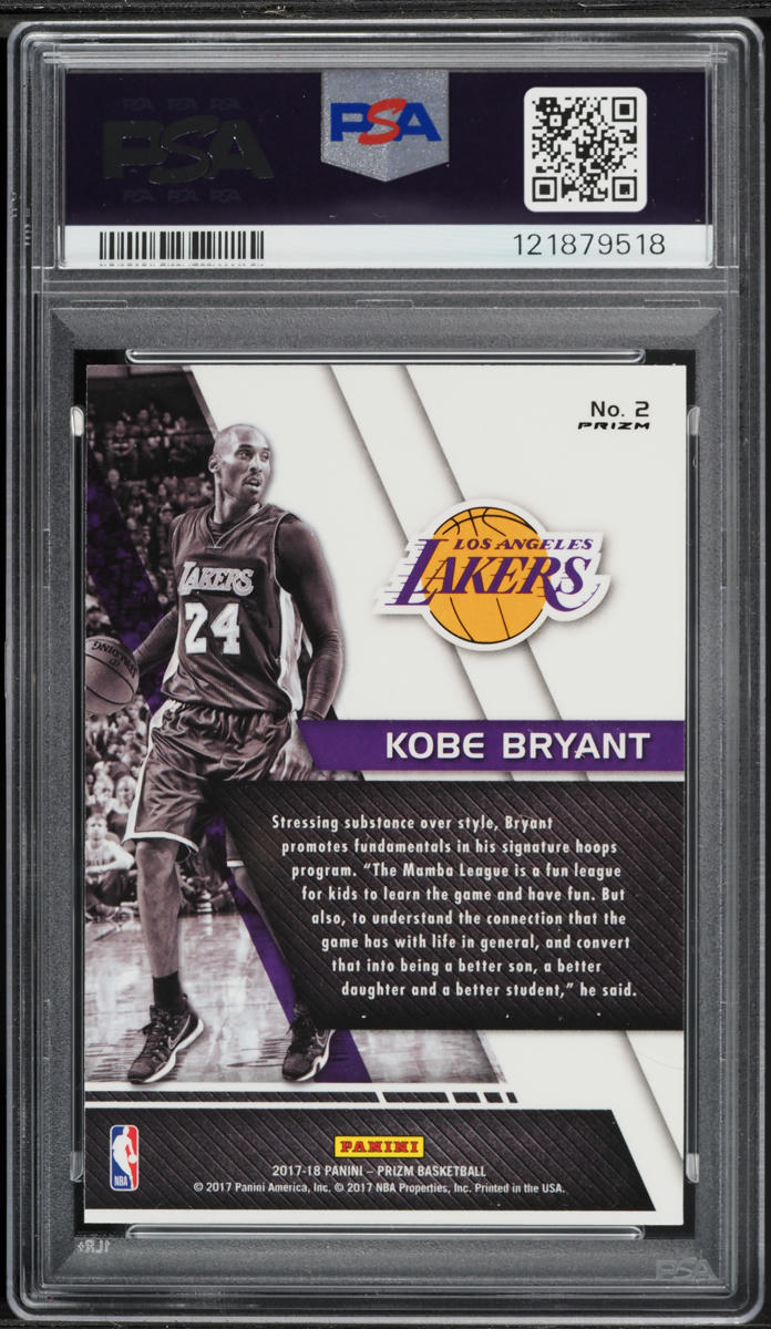 2017 Panini Prizm Fundamentals Fast Break Kobe Bryant #2 PSA 10 GEM MINT