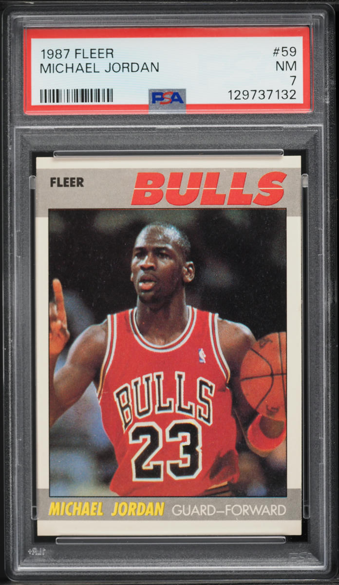 1987 Fleer Basketball Michael Jordan #59 PSA 7 NRMT