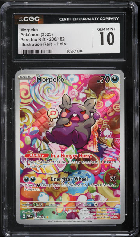 2023 Pokemon Scarlet & Violet Paradox Rift Illustration Rare Morpeko #206 CGC 10 GEM MINT